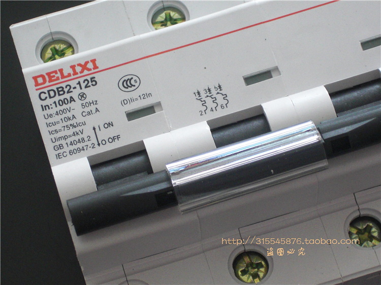 Delixi circuit breaker CDB2-125 three-phase Air switch CDB2 3P100A high power open D type