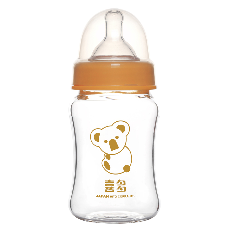 喜多宽口葫芦耐高温玻璃奶瓶M150