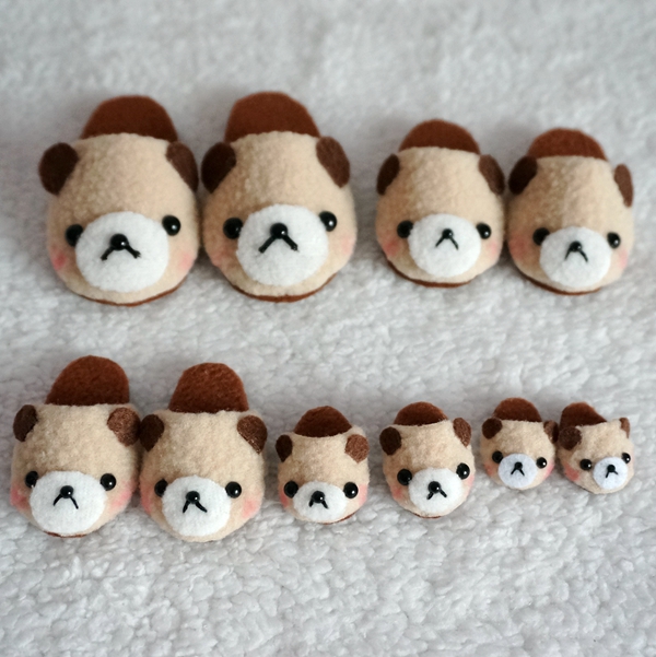 Cute Little Bear Slippers ten at the beginning of ten to make BJD4, 6 points 8-12 points 12 Little brother-in-law Jeaneva uses A70