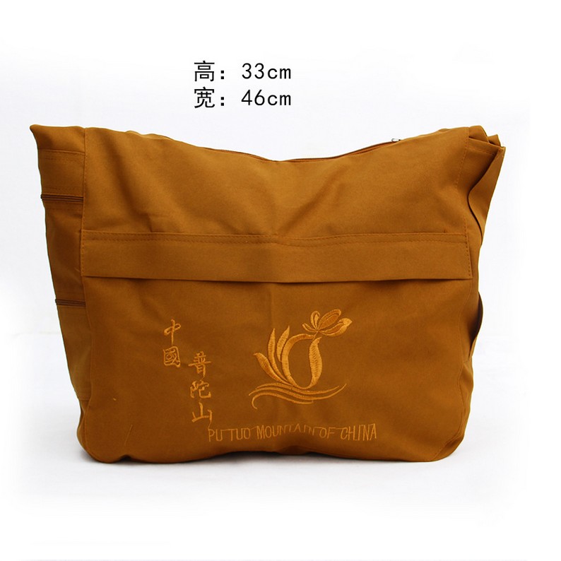Buddhist supplies cotton canvas backpack layman bag towards the mountain bag large backpack monk bag incense bag meditation bag men's and women's bag