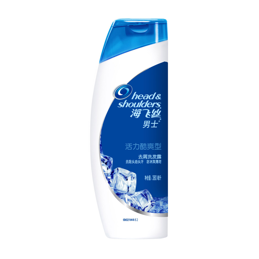 【天猫超市】海飞丝洗发水 男士去屑洗发露活力酷爽型380ml