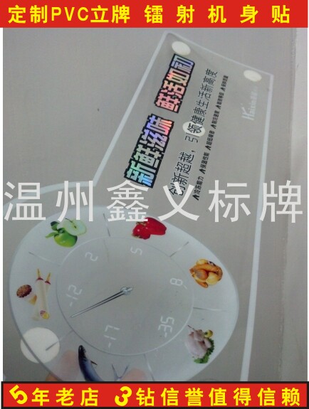 Customized PVC body with refrigerator washing machine with laser silver PVC paste transparent PVC printing