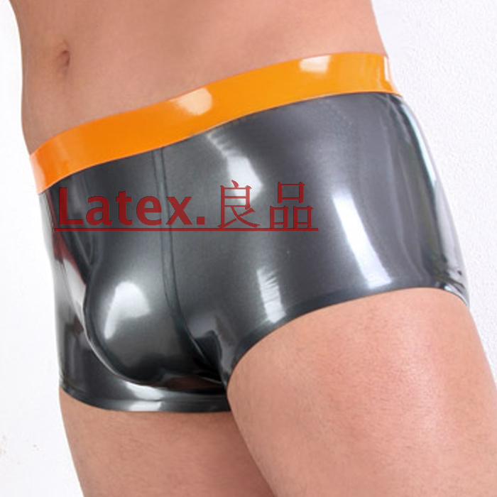 Latex Bodysuit Latex Men's Underwear Boxer Briefs Latex Shorts U-Convex Design