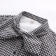 Mùa thu đông mới cộng với áo sơ mi nhung nơ nữ dài tay Han Fan cộng với áo cotton kẻ sọc nhỏ để giữ ấm áo sơ mi dáng dài Áo sơ mi