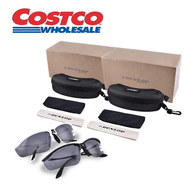 DUNLOP运动太阳眼镜成人黑/白偏光防眩光镜片防晒 时尚潮款Costco