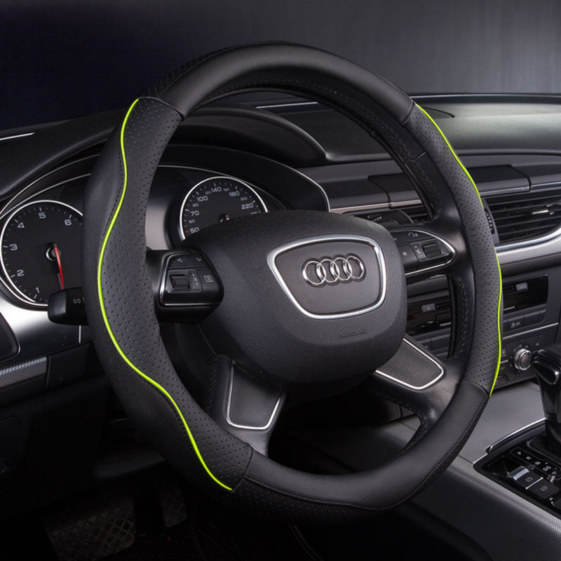 丰田雷凌凯美瑞新汉兰达威驰花冠皮革汽车方向盘套四季专用把套12