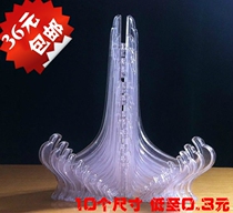 Plastic transparent plate holder bracket bracket decorative disc disk shelf LED lamp table photo frame display rack