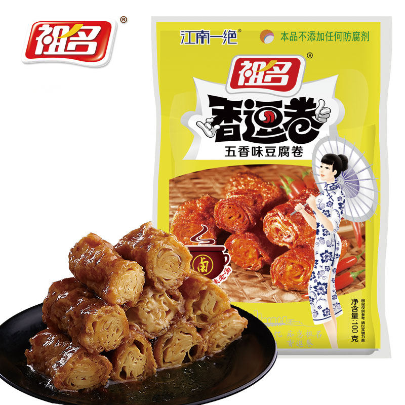 【天猫超市】祖名 五香味香逗卷100g/袋 新老包装交替