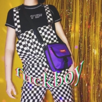  Clearance no return no change Harajuku messenger bag male and female students earth cool bag retro street girl hip-hop bungee bag