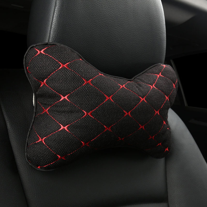 Car accessories spring and summer head pillow silk cotton neck pillow cushion cute car bone car decoration pillow bamboo charcoal women