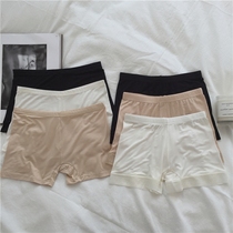 muzi 21 autumn (very practical two versions) skin-friendly elastic anti-light safety pants white skin Black