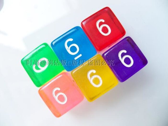 6 Faces Dice Round Square Corner Color Digital d6 Table Tours Run Group Math Color Teaching Exit Dice ten thousand Wise