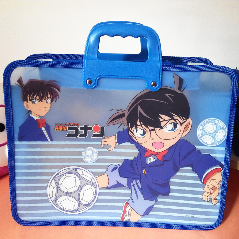 () black and white cat cartoon handbag file bag containing homework bag cartoon organ bag carrying bag