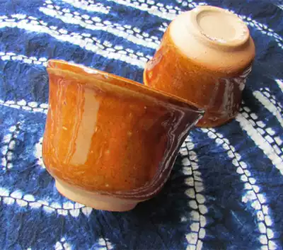 Yunnan Dali Bai ethnic handmade earthenware cans, glazed earthenware cups, original ecological fair cups, earthenware wine glasses, teacups