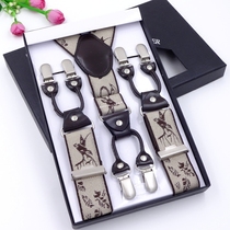 6 clip boxed mens strap extended six clip mens trousers elastic sling 3 5cm wide elastic strap clip