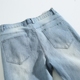 Quần co giãn quần Harlan chân quần jeans sáng màu quần nam XL giặt lớn mùa hè - Quần jean đồ nam đẹp Quần jean
