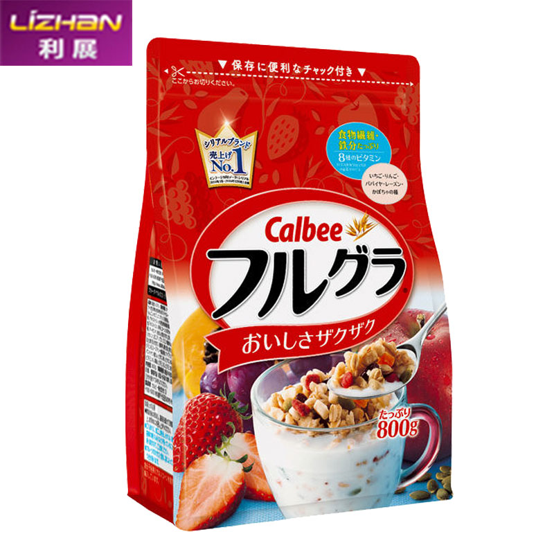 日本直邮/非保税区/卡乐比水果果仁谷物麦片800g单包 买2件包邮