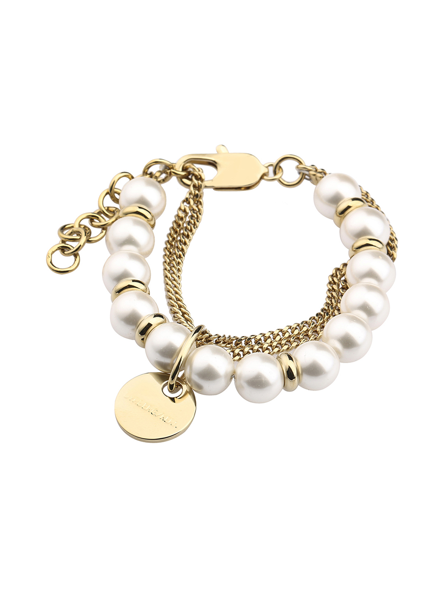 DYRBERG/KERN 金色闺秀系列珍珠手链