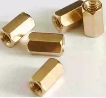 Copper hexagon connecting nut extended nut threaded through hole nut thread m5 length 10 15 20 30 35mm