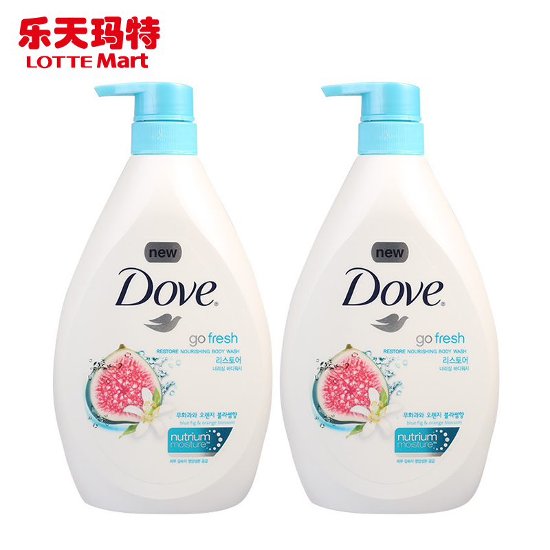 lottemart乐天玛特 Dove/多芬 鲜泽水润 沐浴露800g*2