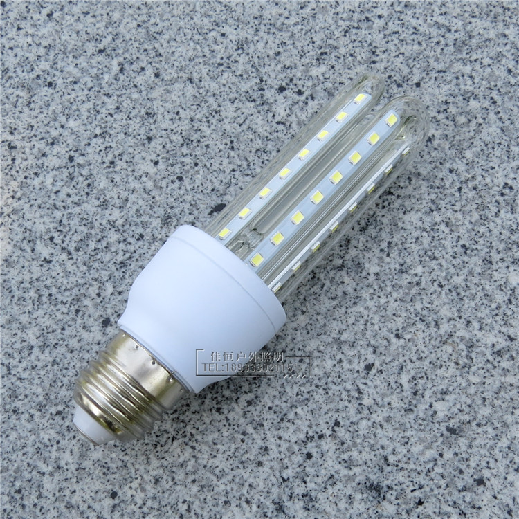 LED corn bulb indoor super-bright LED energy-saving lamp tube E27 screw mouth 3U type lamp tube 7W9W home light 220V