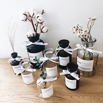 ins glass vase Nordic home creative ornaments Dried flowers flower arrangement Transparent flower vintage hydroponic small fresh