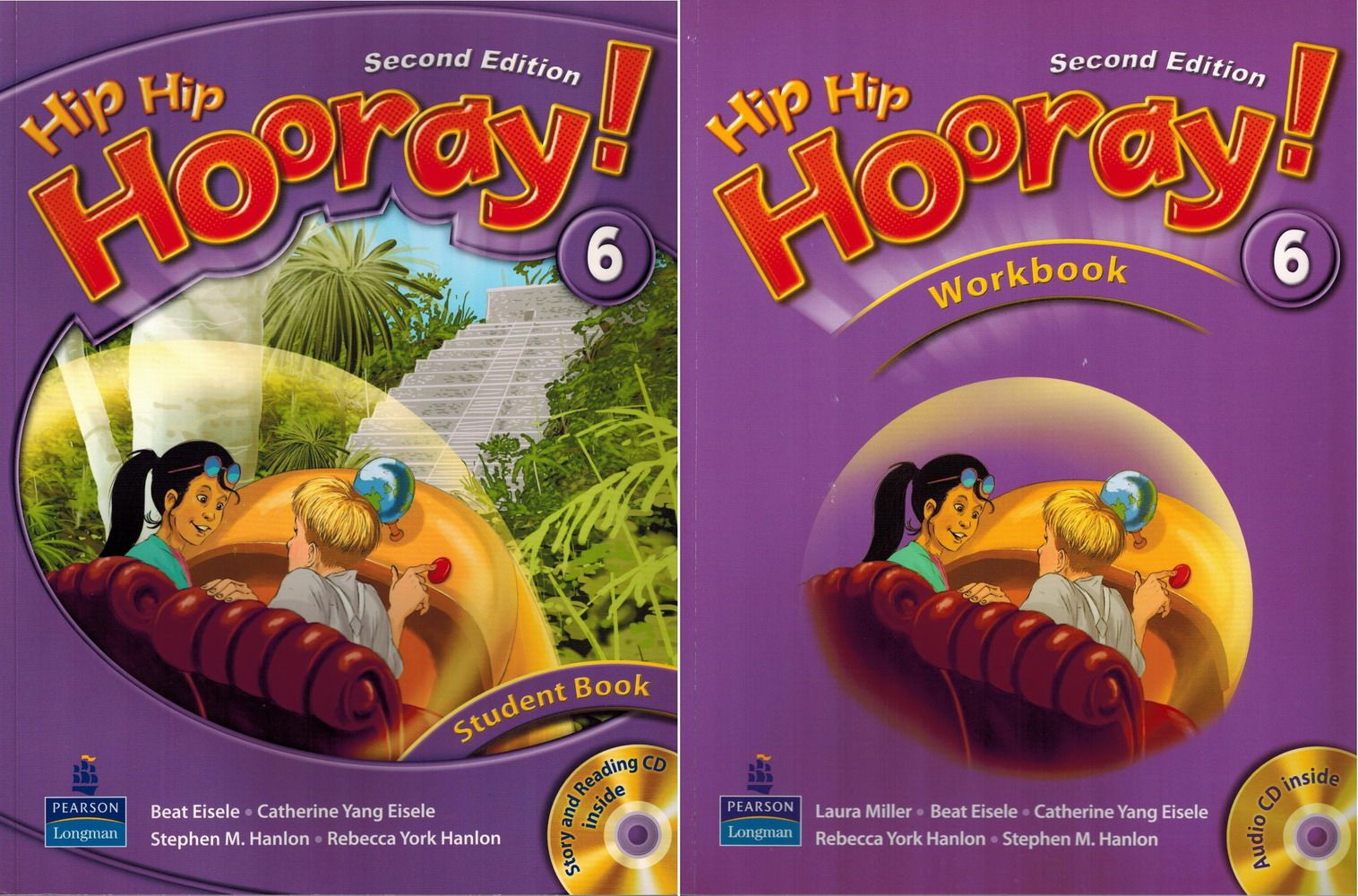 Upgraded version Longwen Primary School teaching materials Hip Hip Hooray 6 textbooks Exercise book two-dimensional code