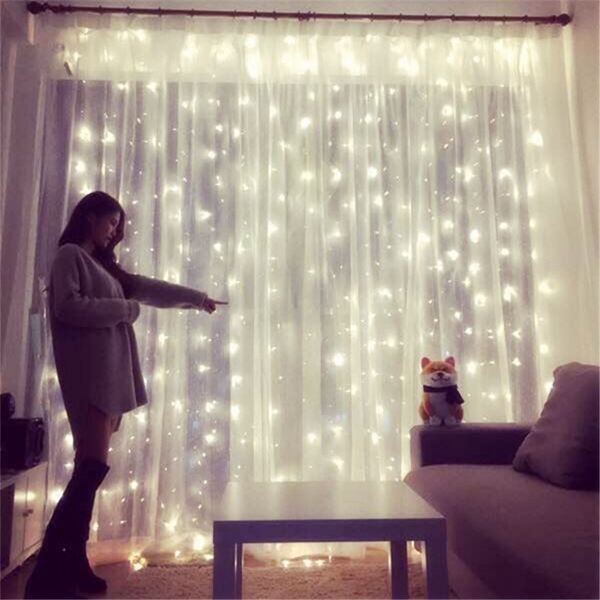 Led Lantern Curtain Lights Star Flash Stars Led Lantern Curtain Lights Star Flash Stars Anchor Room Birthday Wedding Decoration Waterfall