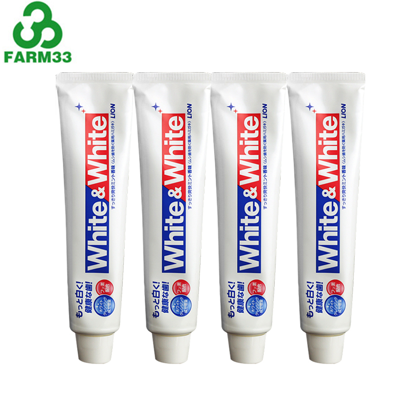 Lion/狮王 美白牙膏 white&white 150g 4支装