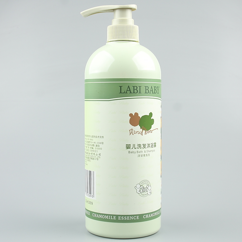 贝比拉比专柜正品婴儿洗护洗发沐浴露 二合一 （1000ML）LGH0309