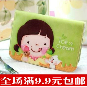 Phiên bản Hàn Quốc của cô gái bánh quy cô gái dễ thương gói thẻ chủ thẻ 12 khe cắm thẻ thẻ ngân hàng gói thẻ bộ phụ kiện nhỏ - Chủ thẻ