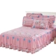 Váy ngủ cotton đơn mảnh vỏ gối ba mảnh mùa xuân và mùa thu hoạt hình thỏ hồng công chúa Hàn Quốc tấm ren trượt - Váy Petti ga giường viền ren Váy Petti