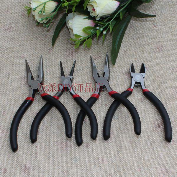 DIY jewelry accessories material tool pliers (round head toothless beveled mouth with teeth) 5 yuan put 19 yuan set