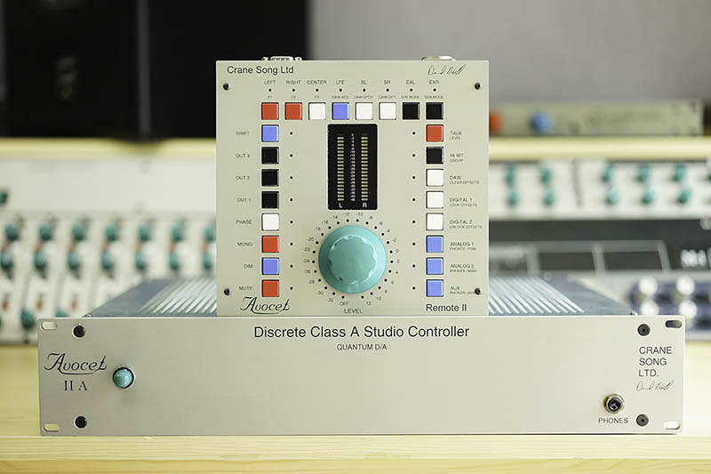 Crane Song Avocet IIA's fifth-generation quantum-class mother with recording studio listening to controllers