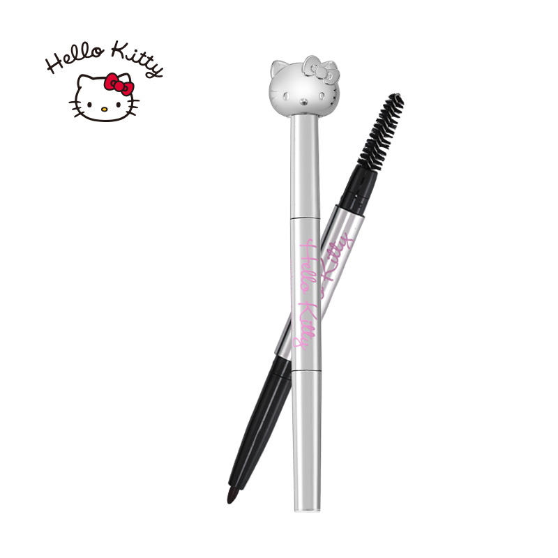 HELLO KITTY/凯蒂猫持久双效自动旋转眉眼2用带眉 眼线笔微商专卖