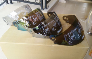 China Taiwan SOL safety helmet SO-5 wind shield large lens transparent light tea deep tea electric red wire silver electric blue