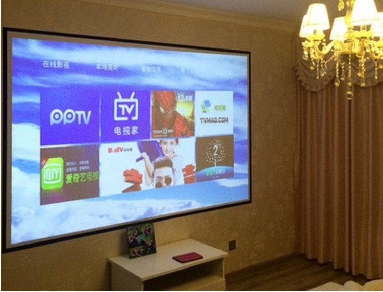 Home Projection Curtain 60-inch to 200-inch Anti-Light Sticker Wall Projection Screen Office Home Projector Wall-mounted