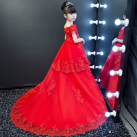 Đám cưới của trẻ em fluffy hoa trailing hoa cô gái piano trang phục cô gái catwalk chủ trang phục buổi tối công chúa váy mùa hè vest bé trai 