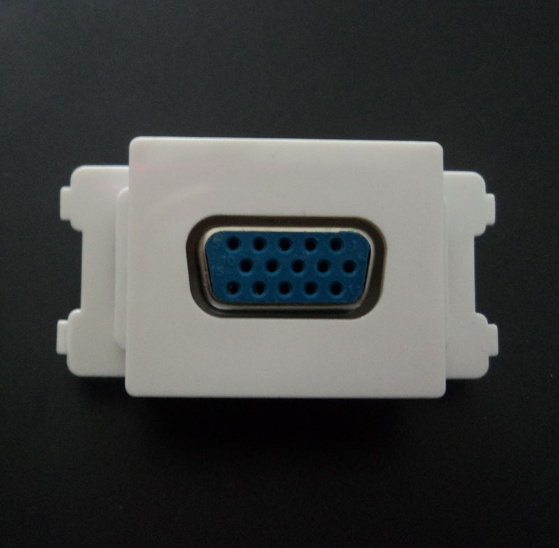 120 type VGA module hole type weak current module 15 pin can be equipped with switch panel and ground plug