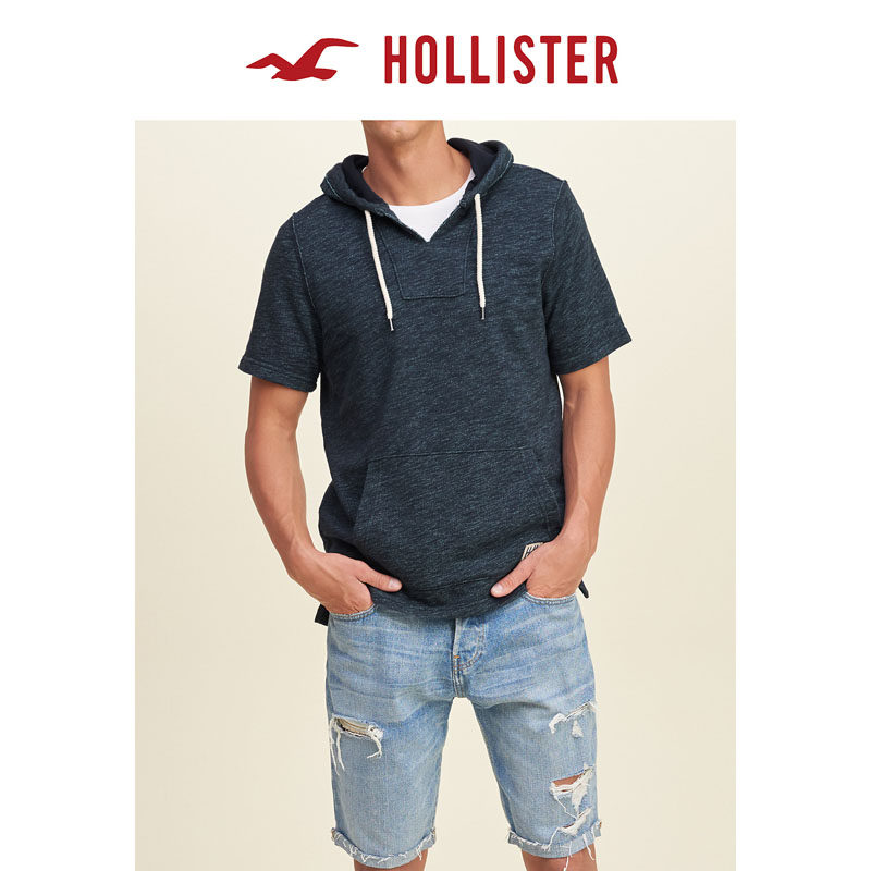 Hollister 短袖连帽衫 卫衣 男 120684