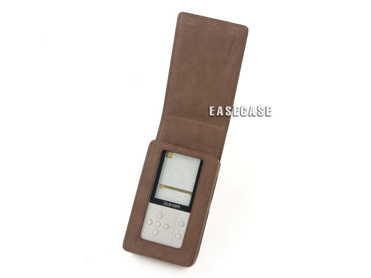 A6 section EASECASE Custom dry Longsheng player cover QA360 genuine leather sheath Classic print brown