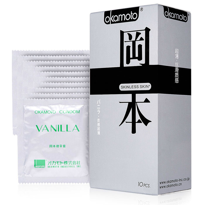 冈本SKIN系列 质感超薄香草型 避孕套 成人高潮情趣用品安全套CX