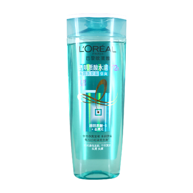 包邮 欧莱雅无硅油洗发水 透明质酸水润去屑洗发露400ml倍爽型