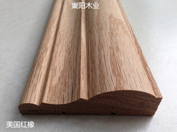 Professional Customized Imports American Red Oak Solid Wood Line Eurostyle Decorative Lines Skirting top corner line etc.