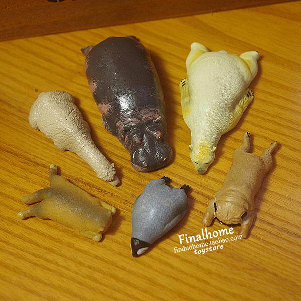 Day single Hypnotic Zoo hibernating Hippopotamus Alpaca Polar Bear Pago model doll toy ornaments