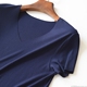 Cắt họa tiết gân guốc Áo thun cotton cổ chữ V mỏng cho nam Không có dấu vết thoải mái khi mặc mùa hè áo thun nam tay ngắn cổ trụ Áo phông ngắn