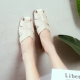 2018 mới dép nữ mùa hè thời trang mặc cổng gió một nửa kéo retro bán tiêu đề rỗng dệt nữ sang trọng