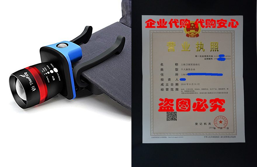 ThorFire LED Cap Light Headlamp 3 Modes Ball Hat Lamp Flash