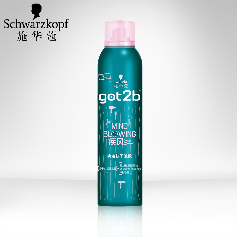 施华蔻got2b疾风疾速快干发胶250ml 清爽不油腻造型 新品 4级定型