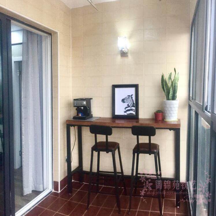 yWQ007 American iron art leads to wall bar table table table table and chair high foot table simple retro household bar Nordic